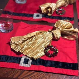 Pier 1 Imports Christmas table setting for 4